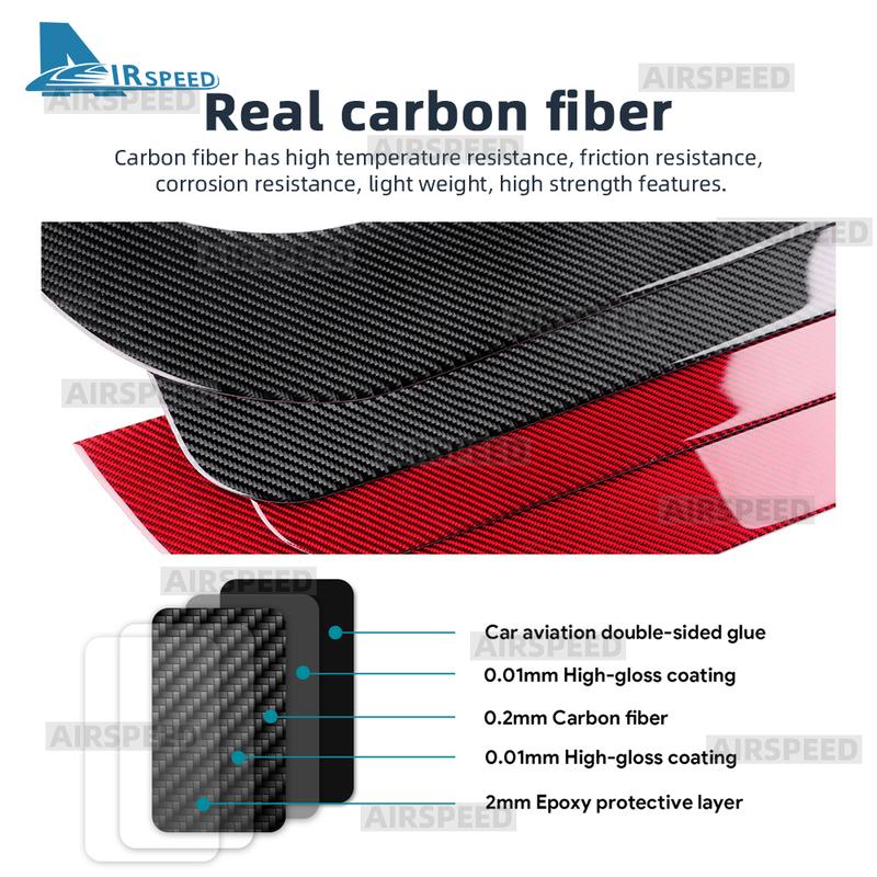For Fiat 500 500C(2008-2024)/Fiat 500E(2013-)/Abarth 595 695(2012-2024) Soft Carbon Fiber Sticker Car Door Anti-Kick Trim