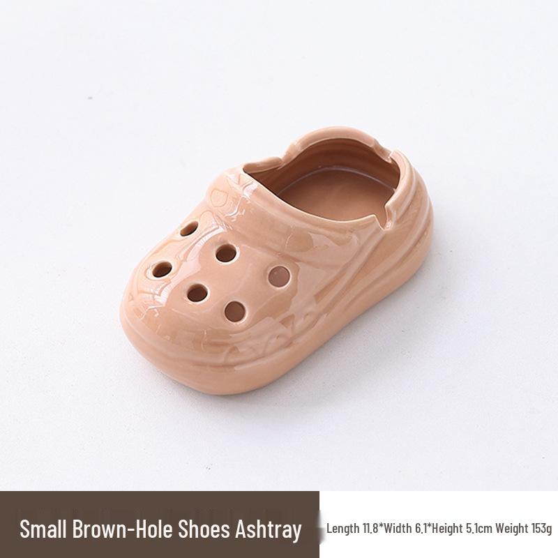 Ceramic Shoe Slipper Ashtray for Home, Office, or Hotel Decor
