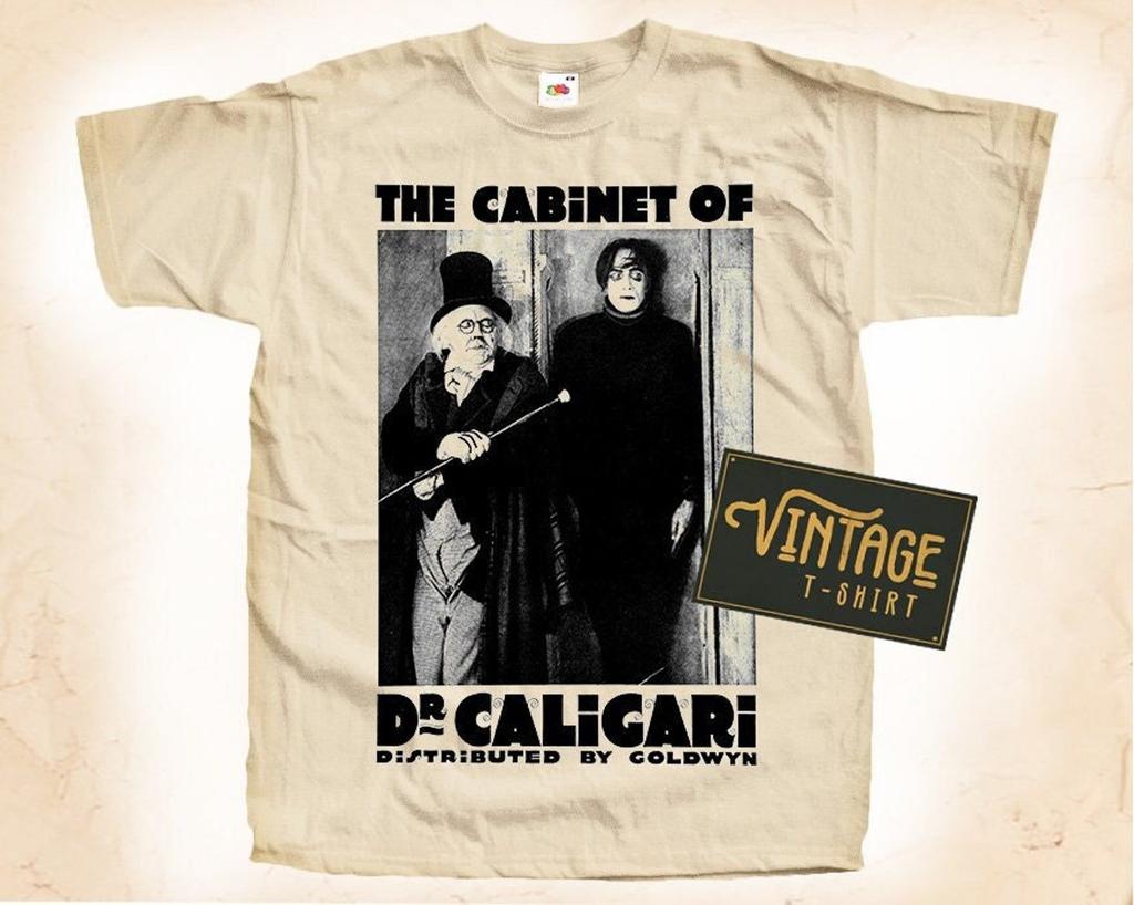 Das Cabinet des Dr. Caligari V1 T-Shirt Vintage Natural color Men's T-Shirt DTG Digital Print SIZES S M L XL 2XL 3XL 4XL 5XL