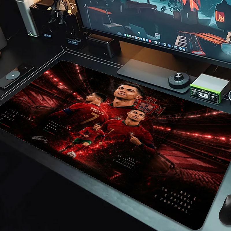 CR7 Large Size Mouse Pad Large Gaming Table Cushion Non-slip Laptop Tablet Big Mousepad XXL Mat Mini PC Playmat With Lock edge