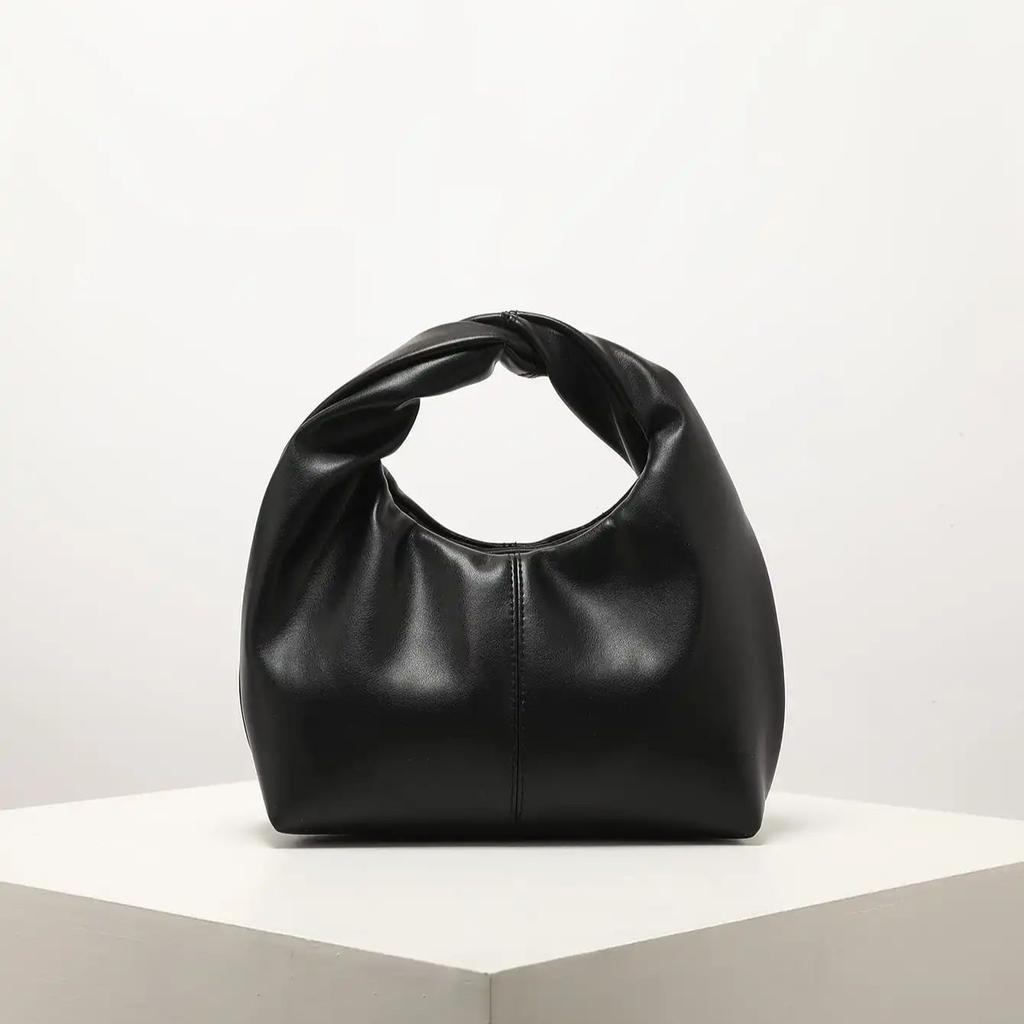 Stylish Twist Square Bag Solid Color Top Clutch Bag Simple And Versatile Commut Premium Durable Quality Useful