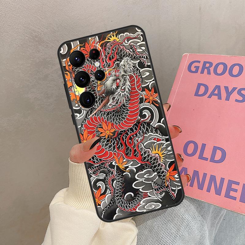 Yakuza Drachen Tattoo Hülle Für Samsung Galaxy S21 S22 S23 S24 S25 Ultra S9 S10 S25 Plus S20 FE S25 FE Abdeckung Coque