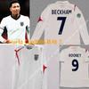 2006 Inghilterra Casa Retro Maglia da Calcio Manica Lunga Beckham 7 Gerrard Coppa del Mondo Abbigliamento per tifosi Maglia da Calcio