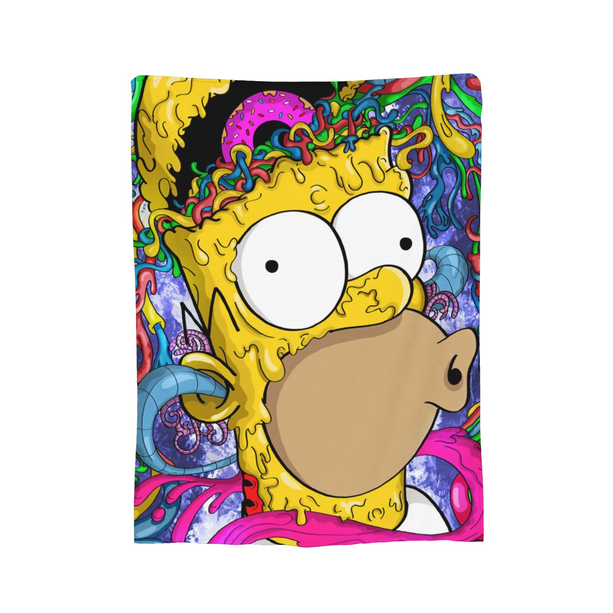 

Simpsons Cartoon Blankets Velvet Autumn/Winter Breathable Soft Throw Blankets for Bed Travel Bedding Throws 75cmx90cm