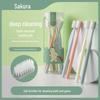 "Sakura Family Pack: Soft Bristle Wide-Head Toothbrush for Unisex Gum Protection"