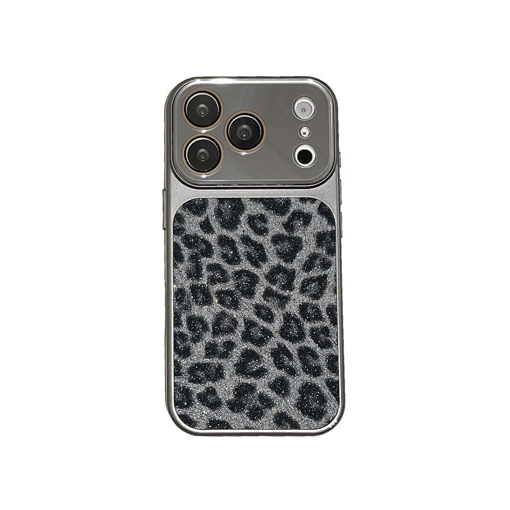 Sweet and Cool Wind Glitter Powder Leopard Print Second Change 17 Suitable for iPhone17promax Mobile Phone Case 16pro All-inclusive Case 14/15