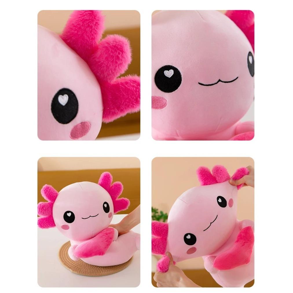 Cute Cartoon Axolotl Plush Toy Super Soft Salamander Animal Stuffed Plushie Pillow Couple Soft Axolotl Home Decor Christmas Gift
