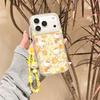 Hello Kitty Maple Leaf Phone Case for iPhone 17/16 Pro Max/15/14 - Autumn/Winter Translucent Yellow