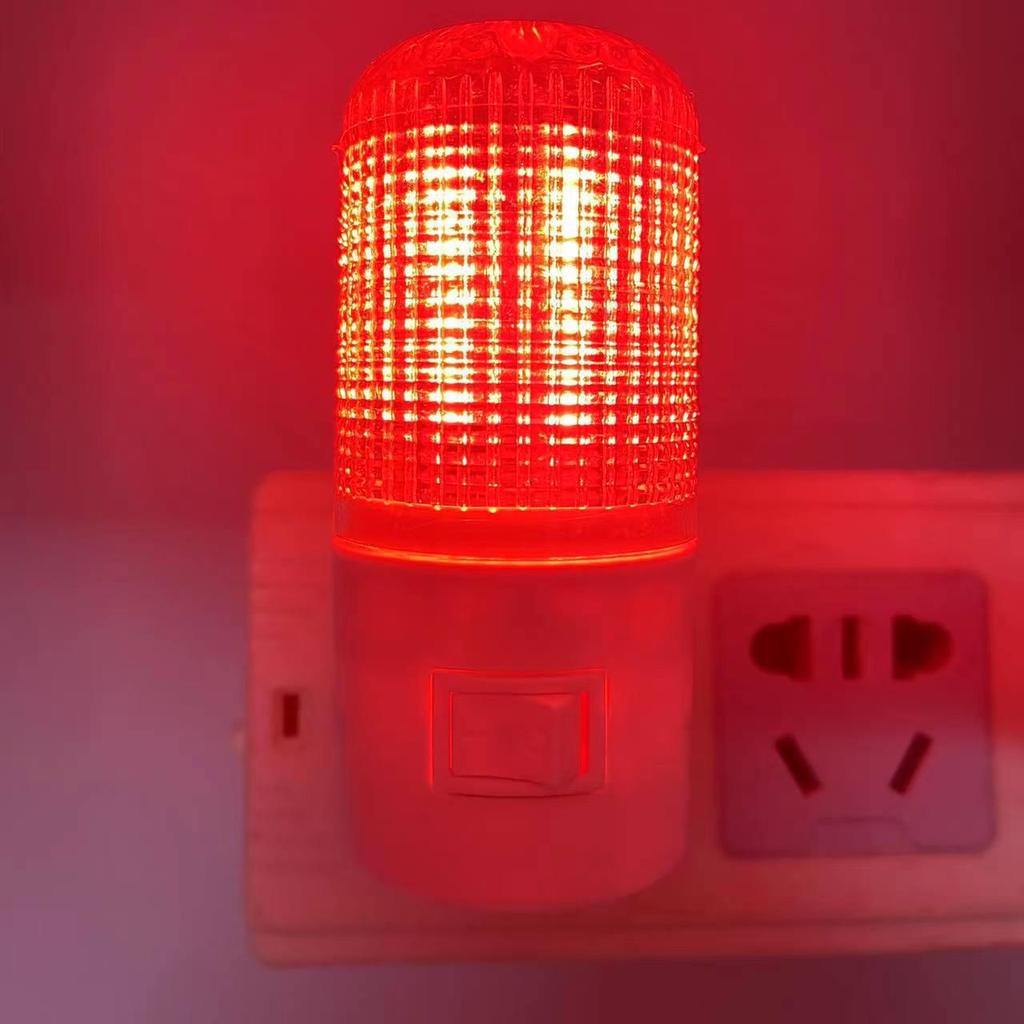 New Year Red 3W LED Night Light Plug-In Lamp for Indoor Bedside Use