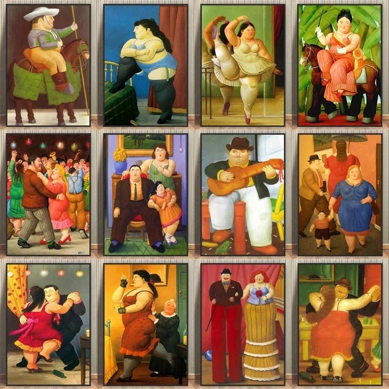 Fernando Botero Femei Dansând Circ Artă de Perete Pictură pe Pânză Postere și Imprimeuri Nordice Imagini de Perete pentru Decorarea Camerei de Zi