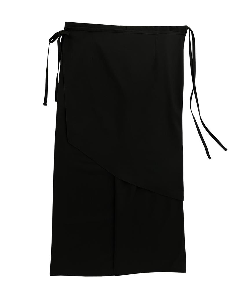 Opeuntaib Skirt Layered Wide Pants (Black)