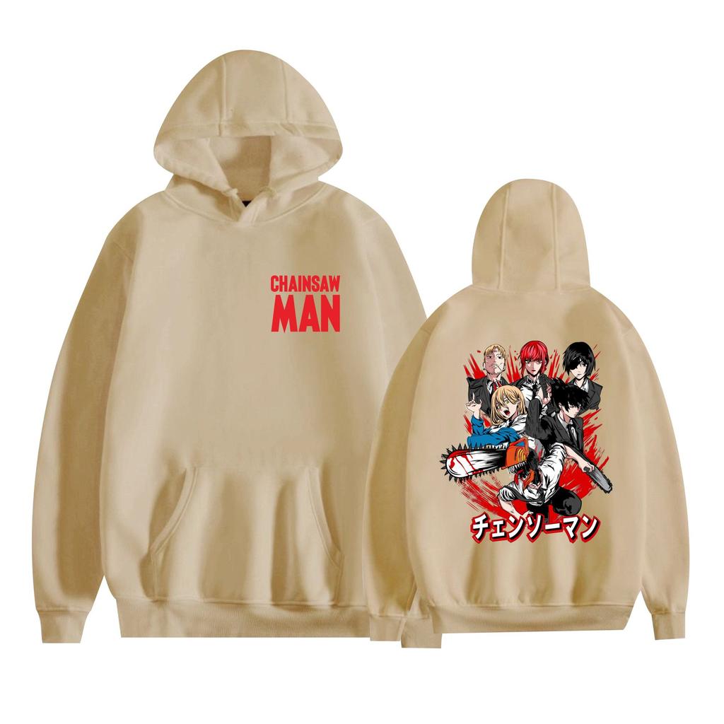 Chainsaw Man Hoodie Sweatshirt Cartoon Printed Cool Pullover Hooded Halloween Chainsaw Man Anime Unisex