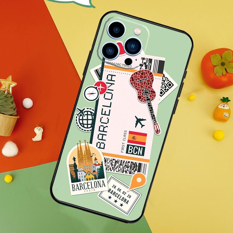 Travel Boarding Pass Tokyo Case For iPhone 15 16 11 13 12 14 Pro Max Mini X XR XS 7 8 Plus Back Cover Shell