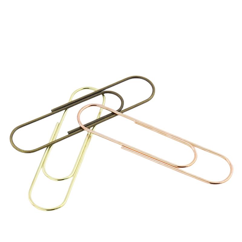 Trombone Super Grand 100mm Très Grands Trombonnes Énorme Clip pour Livre Or Rose Bronze Argent Papeterie Marque-page Shool Stationary