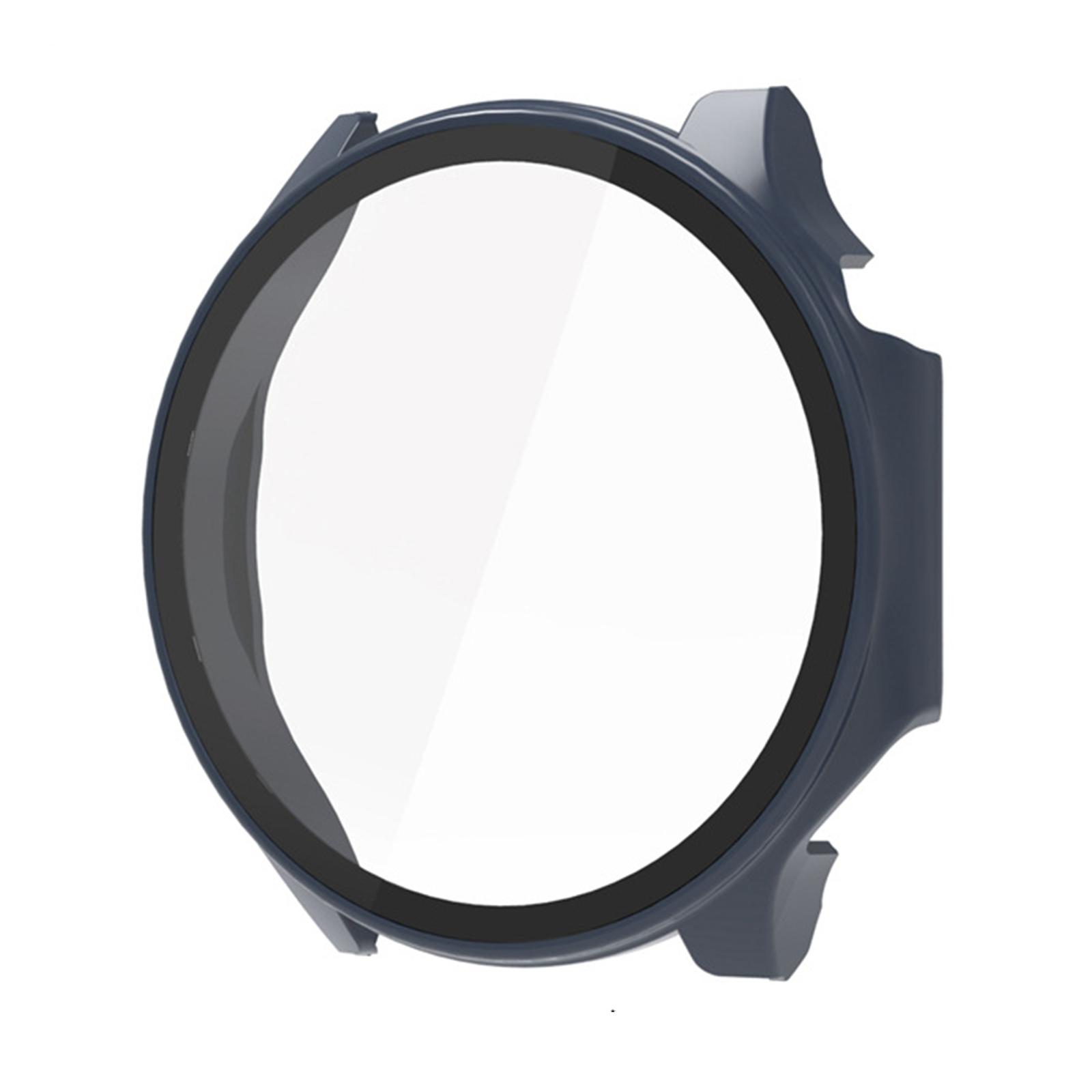 

Чехол для ПК для часов, закаленное стекло, защитные пленки для смарт-часов, защитный чехол, устойчивый к царапинам синий