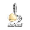 Orstarry S925 Silver Lucky Number 10,15,18,20 Heart Charm Anniversary Celebration Pendant DIY Jewelry Making