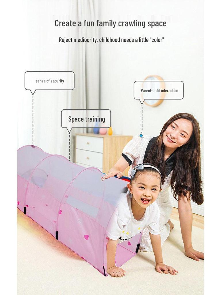 Sunshine Rainbow Children's Crawling Tunnel - Sensory Integration Training Tent for Infants and Toddlers