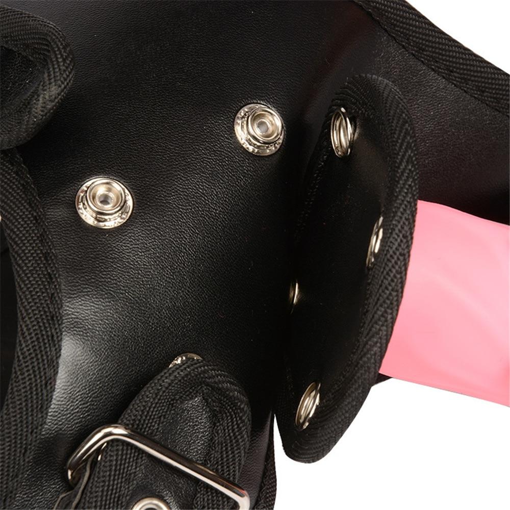 Big Fantasy Harness Triple Dildos Pegging Kit Red Black Strapon Strap Ons