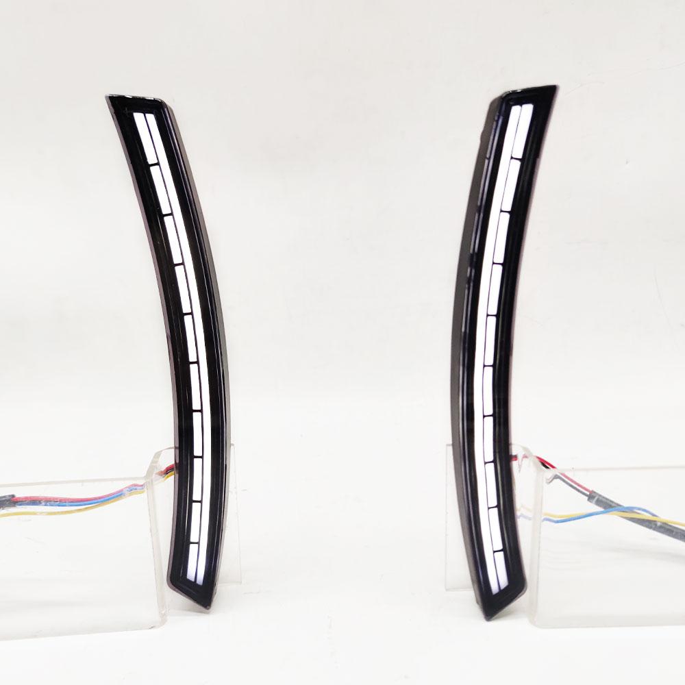 2PCS LED Daytime Running Light For Honda CR-V CRV 2023 2024 Dynamic Turn Signal Waterproof Car 12V LED DRL Lamp White and Yellow