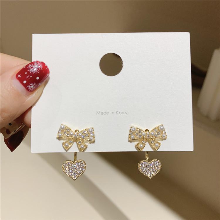 Pinkdudu Cute Hollow Out Heart Stud Earrings Korean Style Zinc Alloy Earrings Gold Plated Drop Earrings Women Jewelry PD2223