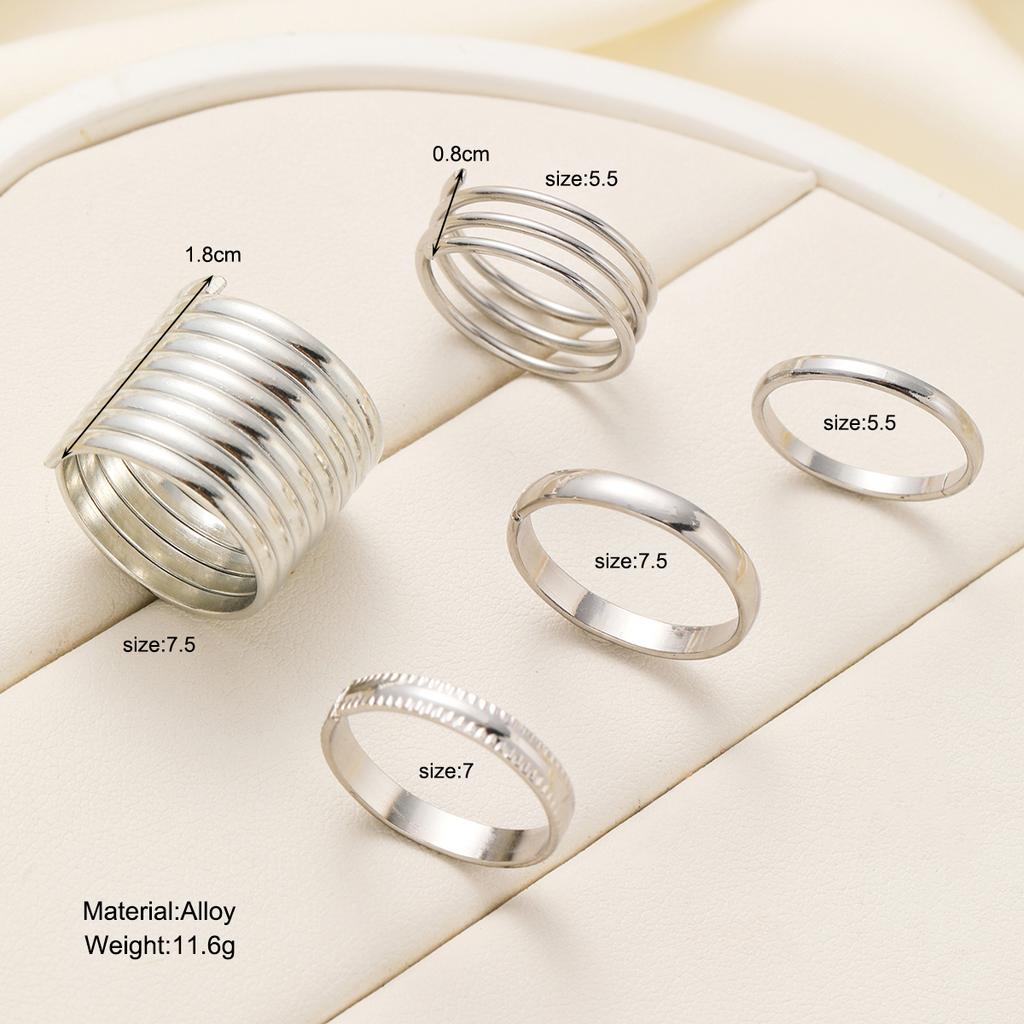 Nuovo Set da 5 Pezzi di Anelli per Dita dei Piedi Regolabili Colore Argento Anello Semplice Aperto per Dita dei Piedi per Donne Punk Estate Spiaggia Gioielli Moda Regali
