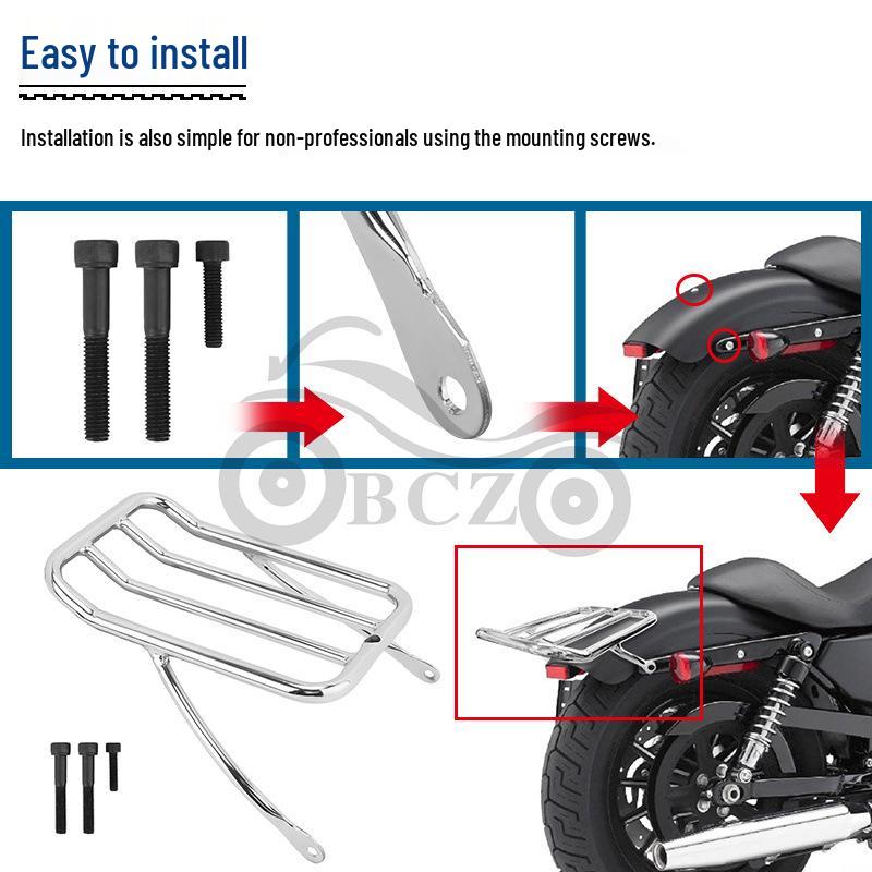 Harley XL883N/XL1200N/V/X Luggage Rack Rear Tail Rack High Quality 07-13