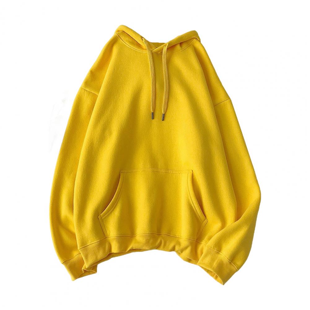 

Осень-зима Мужская бейсбольная толстовка с капюшоном Свободный однотонный свитер с большим карманом и завязками С капюшоном Эластичные манжеты Средняя длина Повседневная повседневная одежда M