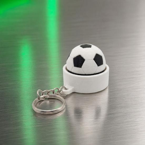 Soccer Ball Clicker Fidget Keychain, 3D Printed Clicker Sensory Toy, Funny Novelty Stress Relief Keychain Gifts for Sports Players Fans