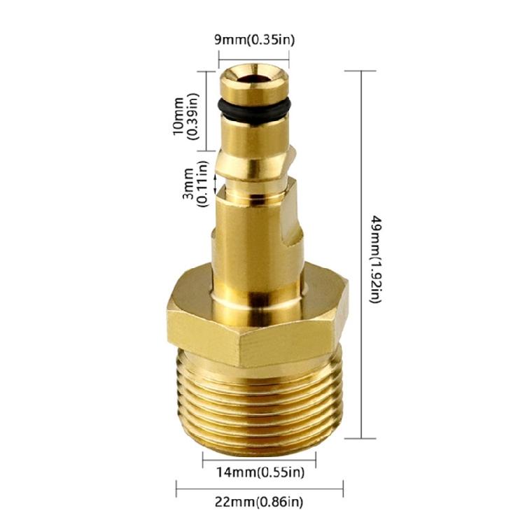 Highly Pressure Hose Connectors Brass Quickly Connect Fittings Adapter for Power Washers Reliability Performances