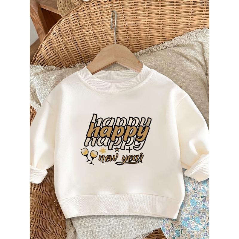European Size Cute Printed Pattern Simple Sweet Beauty Baby Spring Thin Round Neck Hoodie