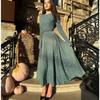 LYRIA Eid Muslim Dress for Women Abaya Morocco Party Dresses Ramadan Lace-up Abayas Print Vestidos Largos Islam Dubai Arab Long