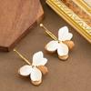 European and American fashion exaggerated atmosphere irregular dripping oil paint petal earrings light luxury fashionable high-end earrings