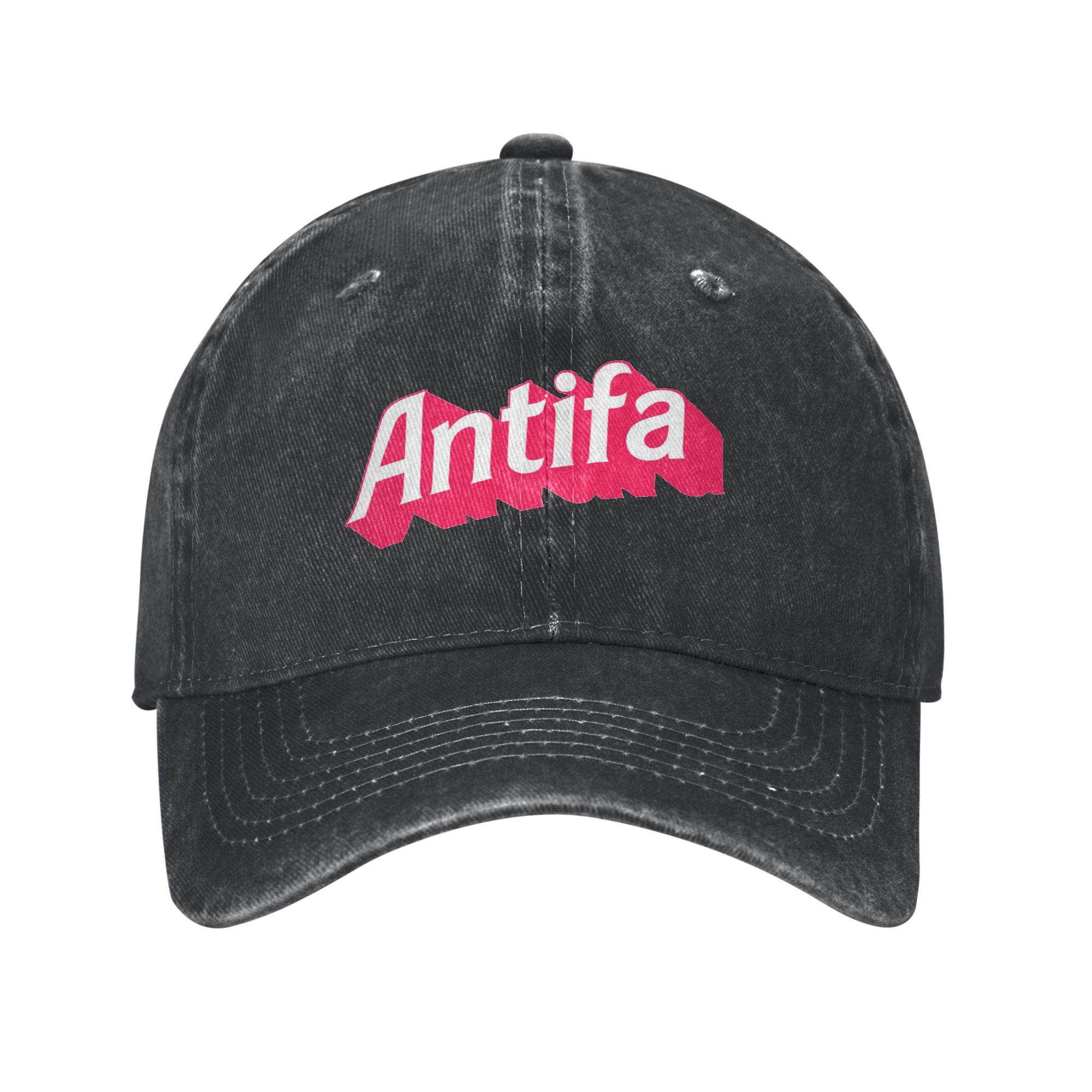 

Antifa Denim Fabric Baseball Caps Snapback Baseball Hats Breathable Casquette Outdoor for Men s And Women s One Size
