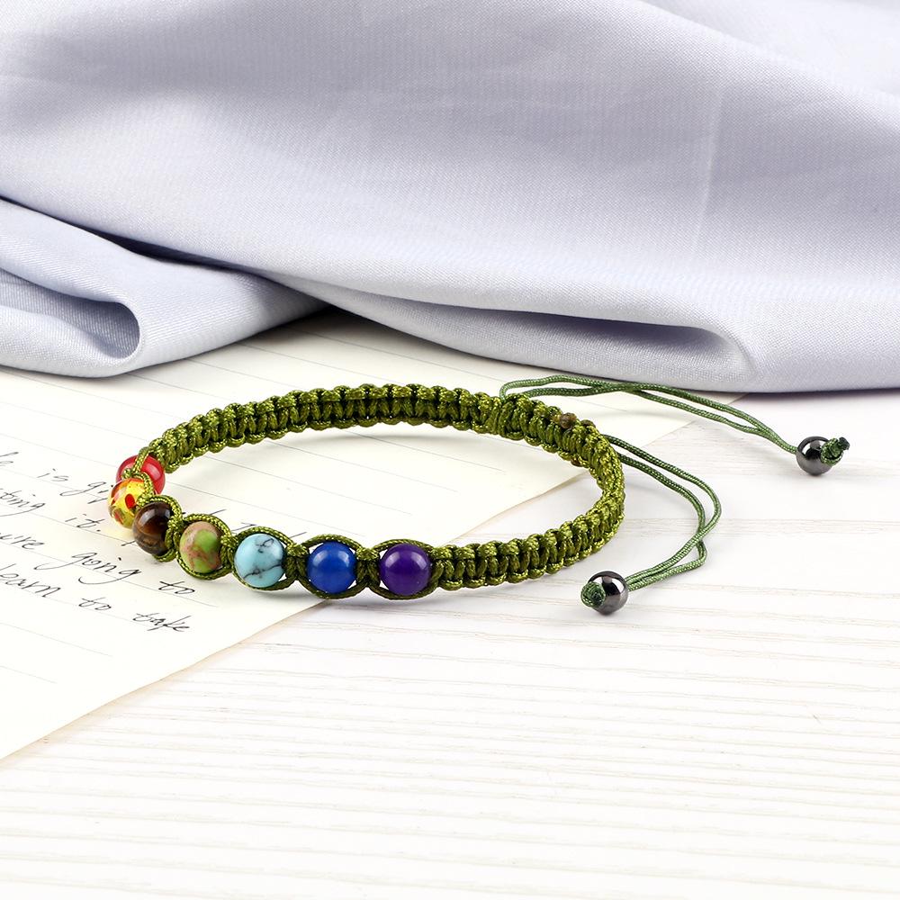 Handmade Seven-Color Yoga Energy Bead Bracelet