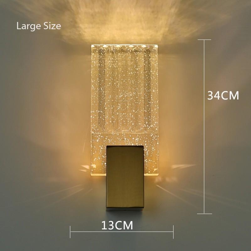 Modern LED luxury stainless steel crystal wall lamp living room TV bedroom decoration furniture study room interior Light Sconce