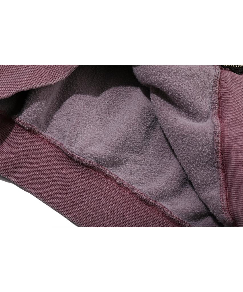 Cpgn Studio [2-Way] Sleeve Star Pigment Hoodie Zip-Up Dusty Pink