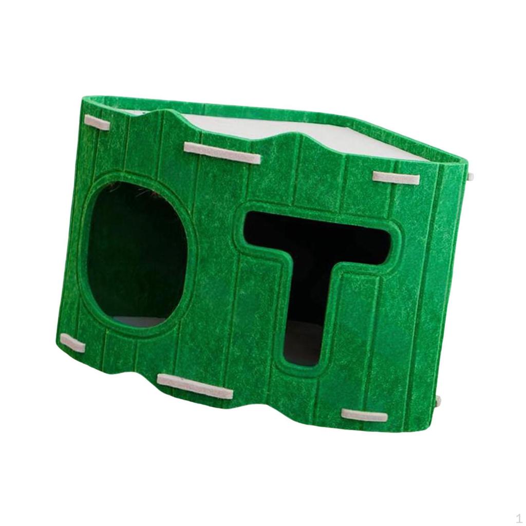 Cat Bed House Enclosed Scratch Resistant Practical Breathable Kitten Tunnel Combo for