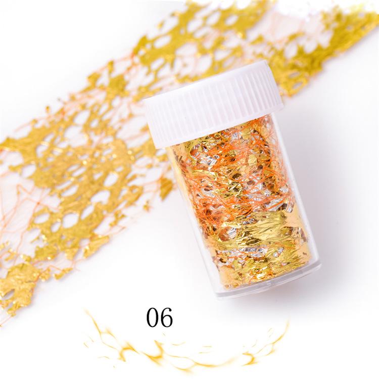 1 Stück 3D Netz Nageltattoo Gold Silber Netzlinienband auf Nägeln Holo Klebe Seidenfolie Nagelkunst Dekorationen Nagellack Aufkleber 4*50cm