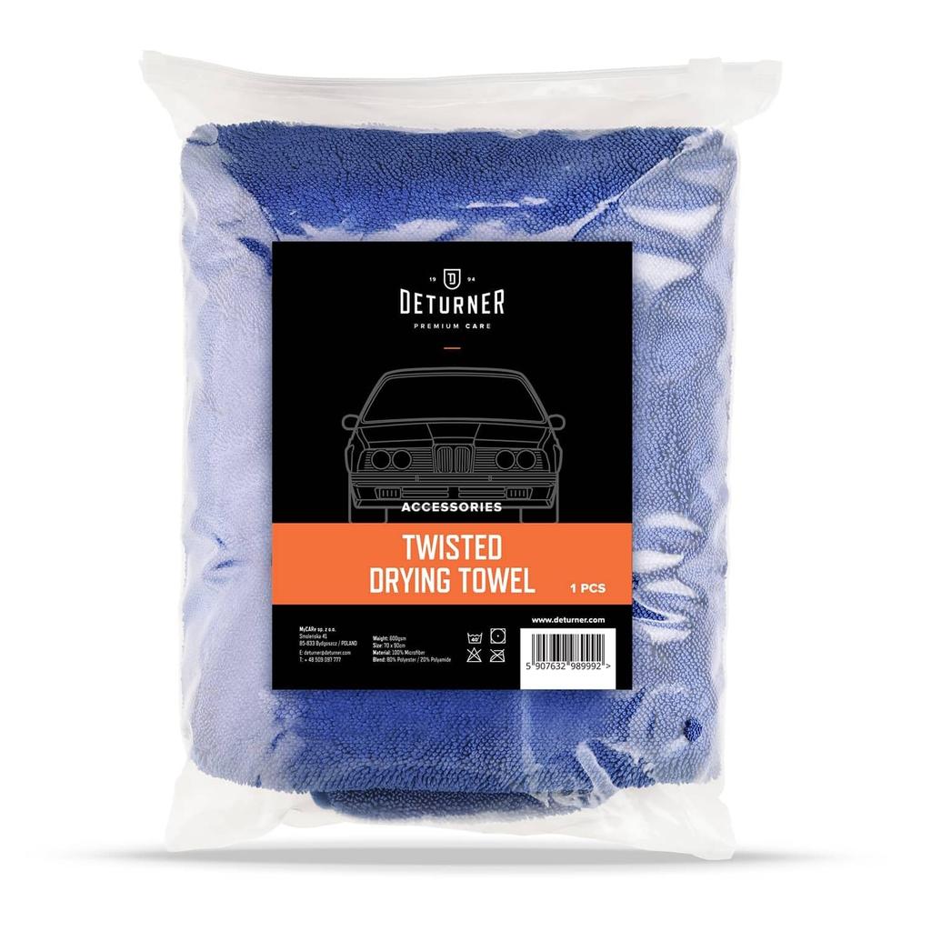 DETURNER Super Absorbent Drying Twisted for Car Quick Drying from Professional Drying Cloth Towel, Fiber, 90x70cm, Washes, [Available 2025],