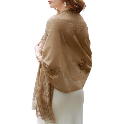 Eve Evan Lace Stole with UV Protection and Air Conditioning Perfect for Formal Nights Office Dress Dress Brown Women's Protection, Occasions,