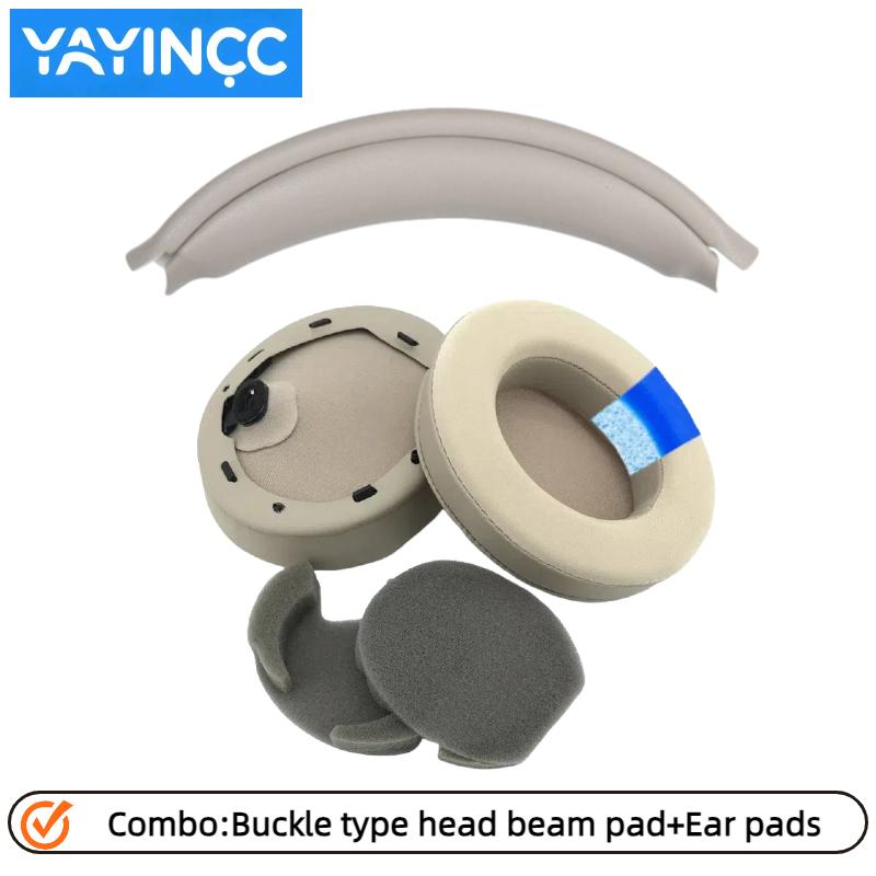 Replacement Snap on Headbeam cushion/Protein skin memory sponge ear pad For Sony WH-1000XM4 Headset repair parts Easy to install