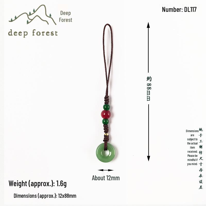 Handwoven Rope Pendant Mobile Charm: Peace Buckle  Lock DIY Accessories, Handmade Couple Ornament Rope