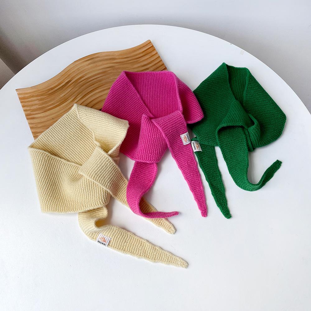 Korean Style Shawl Niche Design  Wool Scarf Female Atmosphere Versatile Scarf Lazy French Neck Scarf Tide Streetwear Scarves