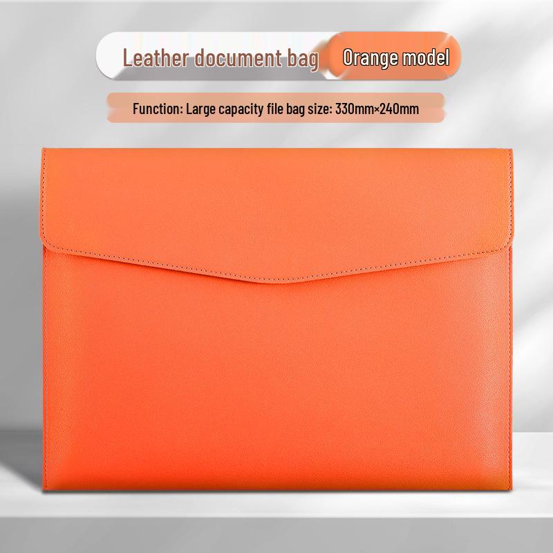 Imitation Leather A4 File Bag: Large Capacity Document Holder, Customizable with Company Logo