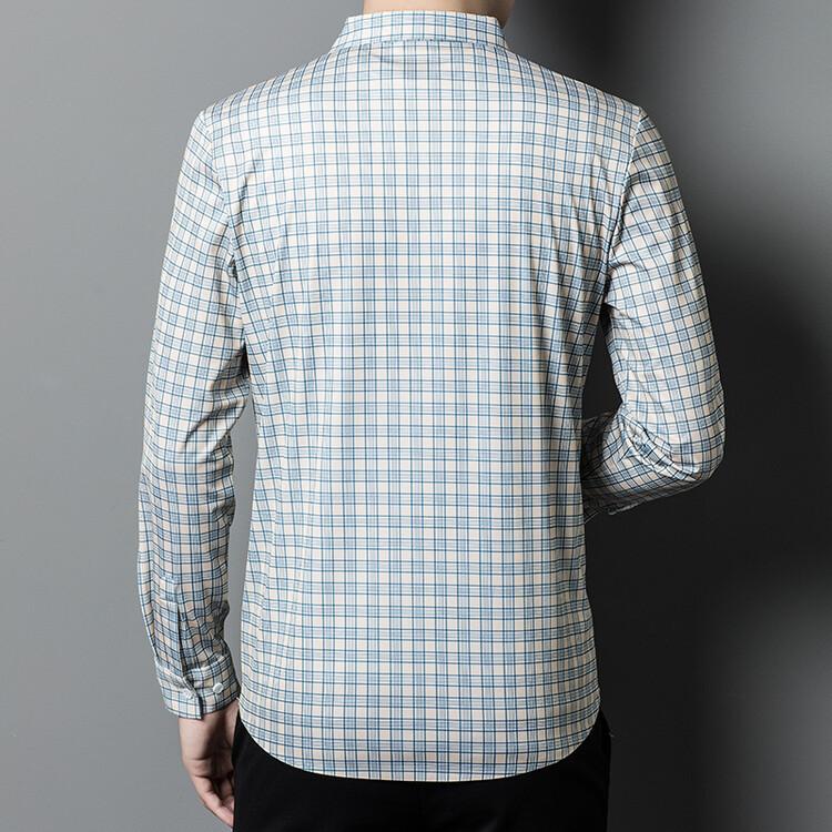 Autumn and Winter New Men's Clothing Padded Long Sleeve Shirt Young and Middle-Aged Men Padded Shirt