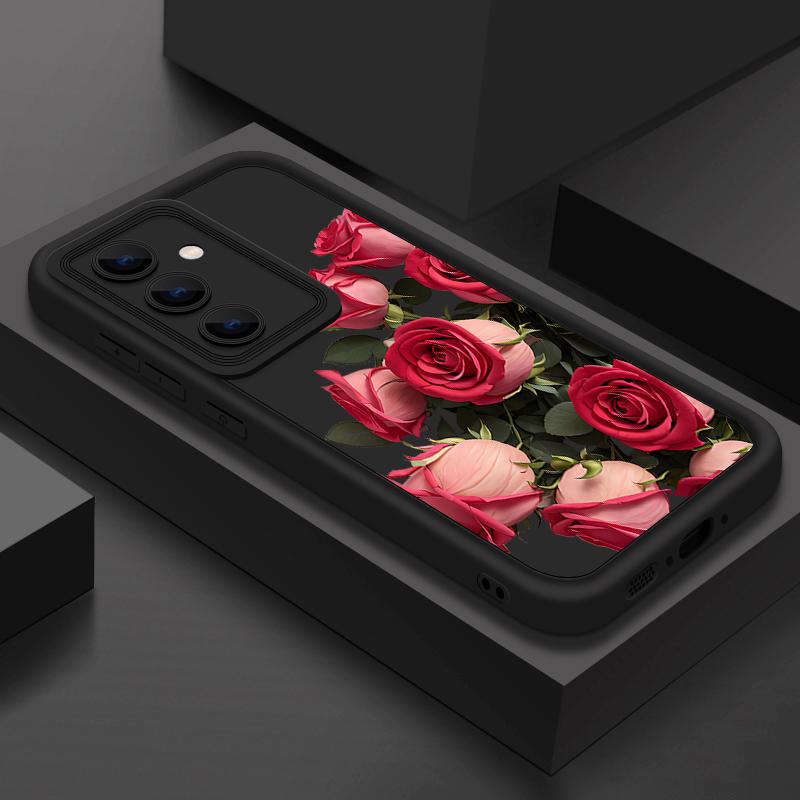 Rote Rose Aufdruck Handyhülle Für Samsung Galaxy A56 A57 A17 A16 A55 A37 A36 A26 5G S25 S26 S23 S24 Ultra S24 S25 FE TPU Hülle