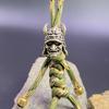 1Pc Fanged Skull Eagle Nose Samurai Helmet Knife Bead Brass Woven Paracord Lanyard Pendant Outdoor EDC Umbrella Rope DIY