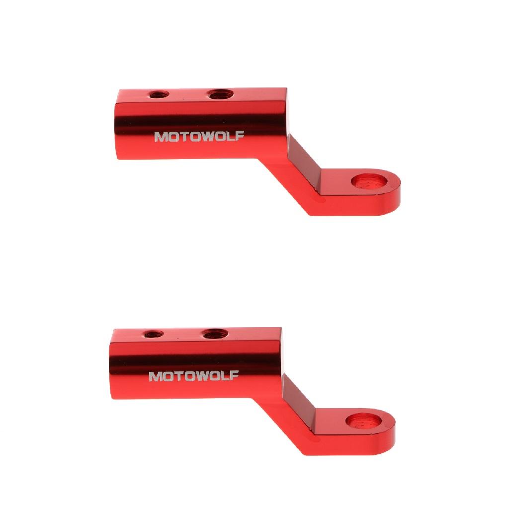 2 Pieces Motorcycle Expander Bracket Adapter Mount Red
