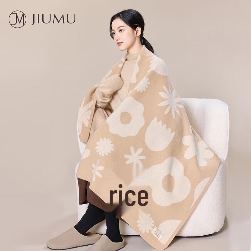 

JIUMU Pure Wool Multipurpose Shawl Blanket MT002 One Size