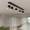 Spot Sufitowy Czarny Podłużny Podwójny Klosz Chrom 2Xgu10 10W Nero Sl.1065 Sollux Lighting